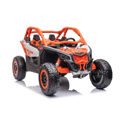 CAN-AM Licensed Electric UTV 24V Kids Ride On - Orange