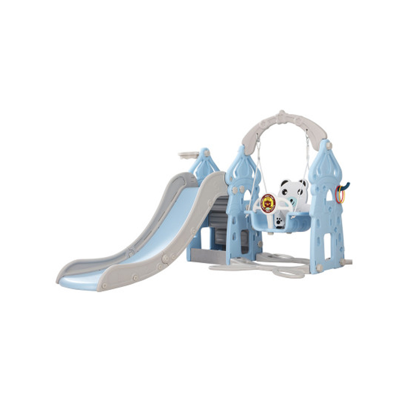 Keezi Kids 5-in-1 170cm Slide and Swing Set Playground Basketball Hoop Ring Outdoor Toys - Blue Keezi Kids 5-in-1 170cm Slide and Swing Set Playground Basketball Hoop Ring Outdoor Toys - Blue