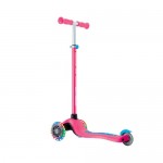 Globber PRIMO PLUS Scooter with Lights - Fuchsia / Sky Blue Globber PRIMO PLUS Scooter with Lights - Fuchsia / Sky Blue