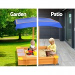 Keezi Outdoor Canopy Sand Pit with Dual Water Bins Keezi Outdoor Canopy Sand Pit with Dual Water Bins