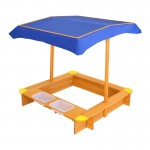 Keezi Outdoor Canopy Sand Pit with Dual Water Bins Keezi Outdoor Canopy Sand Pit with Dual Water Bins
