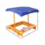 Keezi Outdoor Canopy Sand Pit with Dual Water Bins Keezi Outdoor Canopy Sand Pit with Dual Water Bins