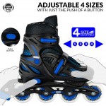 Crazy Skates 148 Adjustable Inline Skates Black - Large Crazy Skates 148 Adjustable Inline Skates Black - Large