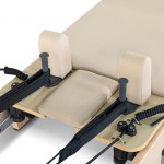 Lifespan Fitness Contour Folding Wooden Pilates Reformer Machine (Beige)