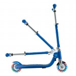 Globber Flow Foldable Junior Scooter with lights - Navy Blue / Sky Blue