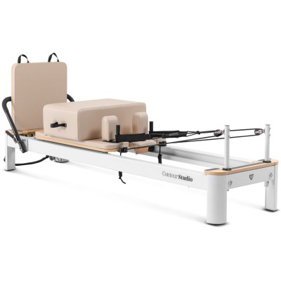 Lifespan Fitness Contour Studio Commercial Pilates Reformer Machine (Beige)