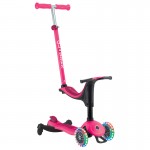 Globber GO UP Sporty Lights Scooter 360 - Fuchsia / Dark Pink Globber GO UP Sporty Lights Scooter 360 - Fuchsia / Dark Pink