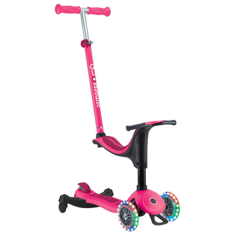 Globber GO UP Sporty Lights Scooter 360 - Fuchsia / Dark Pink Globber GO UP Sporty Lights Scooter 360 - Fuchsia / Dark Pink