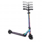 Globber FLOW ELEMENT Foldable Scooter with Lights - Neochrome with Black Deck Globber FLOW ELEMENT Foldable Scooter with Lights - Neochrome with Black Deck