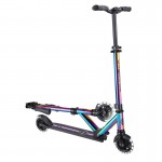 Globber FLOW ELEMENT Foldable Scooter with Lights - Neochrome with Black Deck Globber FLOW ELEMENT Foldable Scooter with Lights - Neochrome with Black Deck