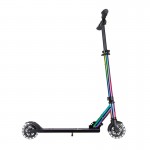 Globber FLOW ELEMENT Foldable Scooter with Lights - Neochrome with Black Deck Globber FLOW ELEMENT Foldable Scooter with Lights - Neochrome with Black Deck