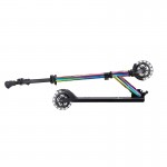 Globber FLOW ELEMENT Foldable Scooter with Lights - Neochrome with Black Deck Globber FLOW ELEMENT Foldable Scooter with Lights - Neochrome with Black Deck