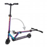 Globber FLOW ELEMENT Foldable Scooter with Lights - Neochrome with Black Deck Globber FLOW ELEMENT Foldable Scooter with Lights - Neochrome with Black Deck