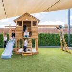 Lifespan Kingston Cubby House with 2.2m Slide - Pastel Blue