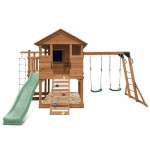 Lifespan Kingston Cubby House with 2.2m Slide - Pastel Green Lifespan Kingston Cubby House with 2.2m Slide - Pastel Green