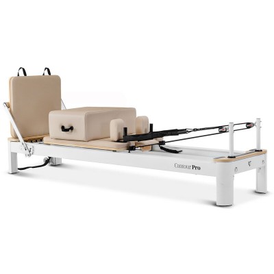 Lifespan Fitness Contour Pro Aluminium Pilates Reformer Machine (Beige)