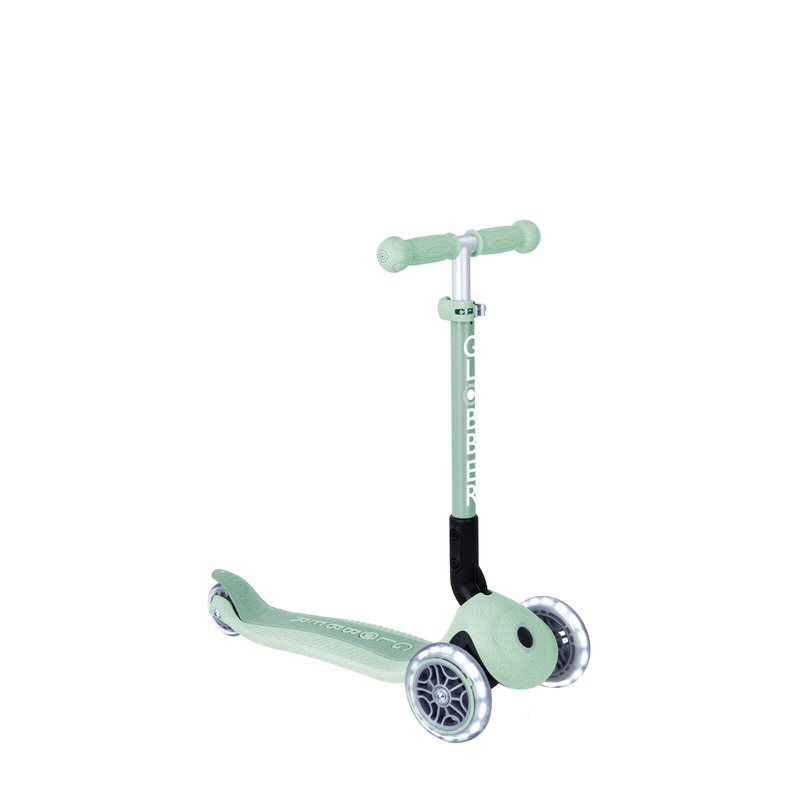 Globber ECOLOGIC Junior Foldable Lights Scooter - Pistachio Globber ECOLOGIC Junior Foldable Lights Scooter - Pistachio