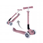 Globber ECOLOGIC Junior Foldable Lights Scooter - Berry Globber ECOLOGIC Junior Foldable Lights Scooter - Berry