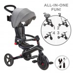 Globber EXPLORER Trike 4in1 FOLDABLE - Black / Grey Globber EXPLORER Trike 4in1 FOLDABLE - Black / Grey