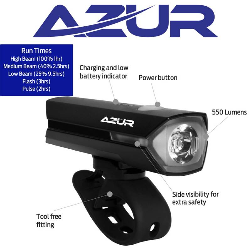 Azur Ursa Headlight 550 Lumen Azur Ursa Headlight 550 Lumen