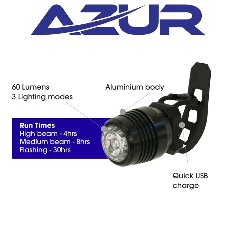Azur USB Cyclops 60 Lumens Head Light Azur USB Cyclops 60 Lumens Head Light