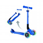 Globber Junior Foldable Lights Scooter - Navy Blue Globber Junior Foldable Lights Scooter - Navy Blue