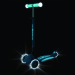 Globber Elite Glow Lights Foldable Scooter - Deep Blue