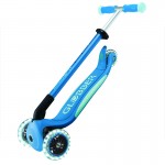 Globber Elite Glow Lights Foldable Scooter - Deep Blue