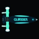 Globber Elite Glow Lights Foldable Scooter - Deep Blue
