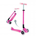 Globber Elite Glow Lights Foldable Scooter - Pastel Pink Globber Elite Glow Lights Foldable Scooter - Pastel Pink