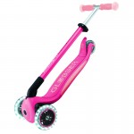 Globber Elite Glow Lights Foldable Scooter - Pastel Pink Globber Elite Glow Lights Foldable Scooter - Pastel Pink