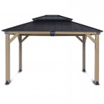 Yardtopia Maryborough 3m x 3.6m Timber & Steel Double Hip Roof Gazebo