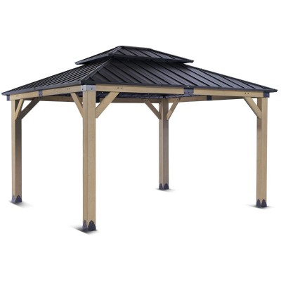 Yardtopia Maryborough 3m x 3.6m Timber & Steel Double Hip Roof Gazebo
