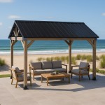 Yardtopia Fremantle 3.6m x 3m Timber & Steel Gable Roof Gazebo Yardtopia Fremantle 3.6m x 3m Timber & Steel Gable Roof Gazebo