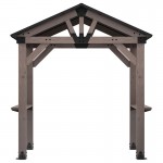 Yardtopia Oslo 2.4m x 1.8m BBQ/Grill Timber & Steel Gable Roof Gazebo