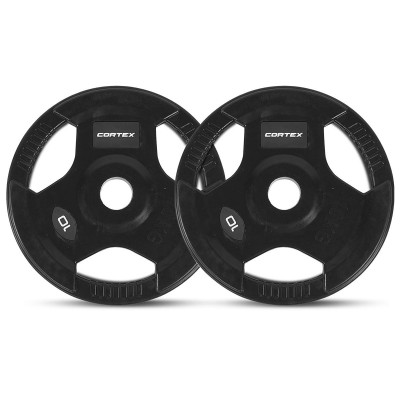 Lifespan CORTEX 10kg Tri-Grip V2 50mm Olympic Plates (Pair)