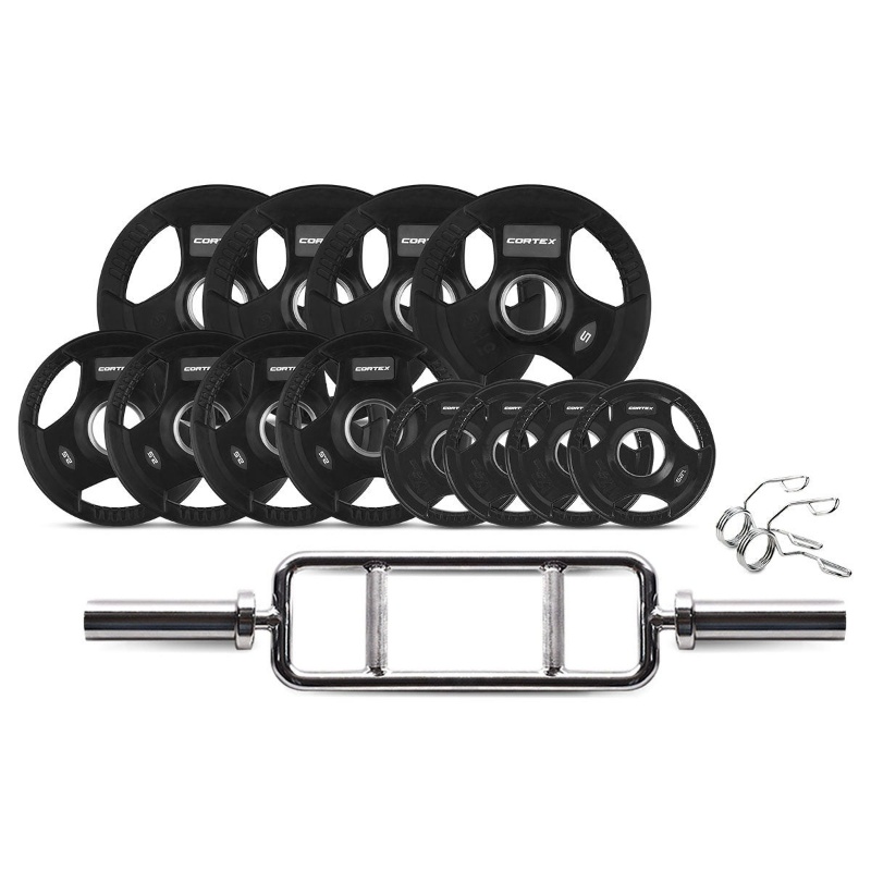 Lifespan CORTEX 45kg Tri Bar V2 50mm Olympic Weight Set Lifespan CORTEX 45kg Tri Bar V2 50mm Olympic Weight Set