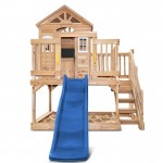 Lifespan Silverton Cubby House with 1.8m Slide - Blue Lifespan Silverton Cubby House with 1.8m Slide - Blue
