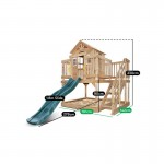 Lifespan Silverton Cubby House with 1.8m Slide - Green