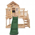 Lifespan Silverton Cubby House with 1.8m Slide - Green