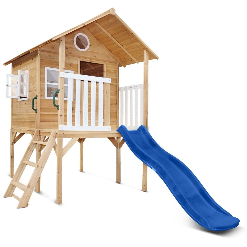 Lifespan Archie Elevated Cubby House with 1.8m Slide - Blue Lifespan Archie Elevated Cubby House with 1.8m Slide - Blue