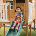 Lifespan Archie Elevated Cubby House with 1.8m Slide - Green Lifespan Archie Elevated Cubby House with 1.8m Slide - Green