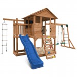 Lifespan Kingston Cubby House with 2.2m Slide - Blue Lifespan Kingston Cubby House with 2.2m Slide - Blue