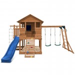 Lifespan Kingston Cubby House with 2.2m Slide - Blue Lifespan Kingston Cubby House with 2.2m Slide - Blue