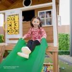 Lifespan Warrigal Cubby House with 2.2m Slide - Pastel Green