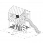 Lifespan Warrigal Cubby House with 2.2m Slide - Pastel Green