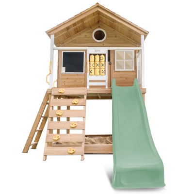 Lifespan Warrigal Cubby House with 2.2m Slide - Pastel Green