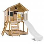 Lifespan Warrigal Cubby House with 2.2m Slide - White Lifespan Warrigal Cubby House with 2.2m Slide - White
