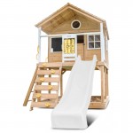 Lifespan Warrigal Cubby House with 2.2m Slide - White Lifespan Warrigal Cubby House with 2.2m Slide - White