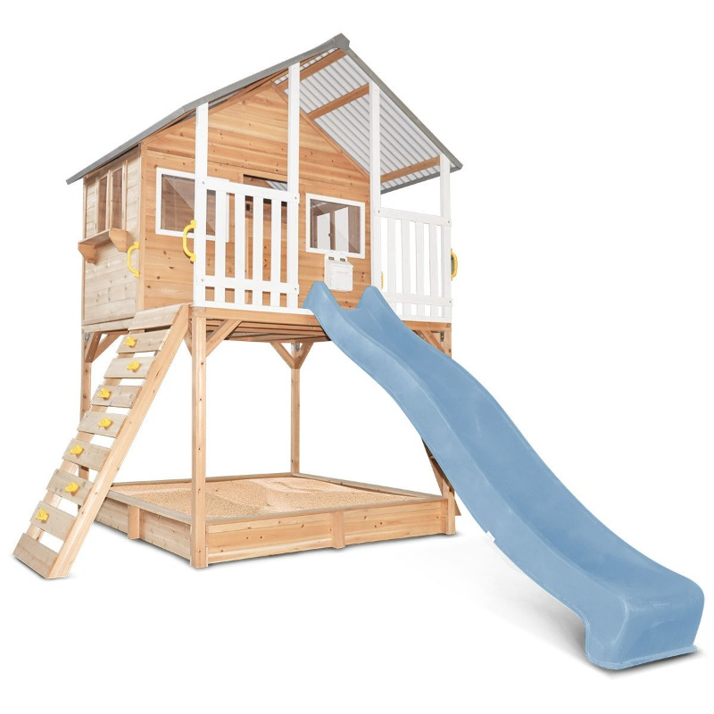 Lifespan Winchester Cubby House (Elevated 1.2m) with 2.2m Slide - Pastel Blue Lifespan Winchester Cubby House (Elevated 1.2m) with 2.2m Slide - Pastel Blue